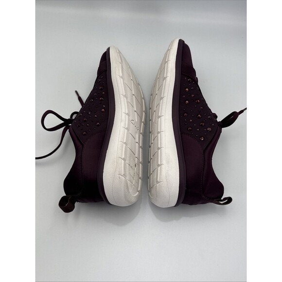 Clarks Cloudsteppers Ezera Ave Sneakers Women’s Size 7 M Burgundy Plum Lace-Up - Picture 9 of 12
